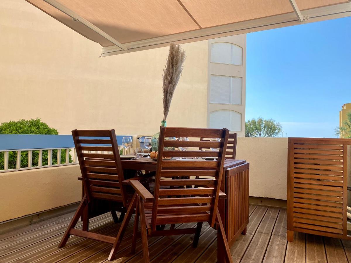 Terrasse Vue Mer 2 Pieces A Leucate Avec Piscine Apartment Bagian luar foto